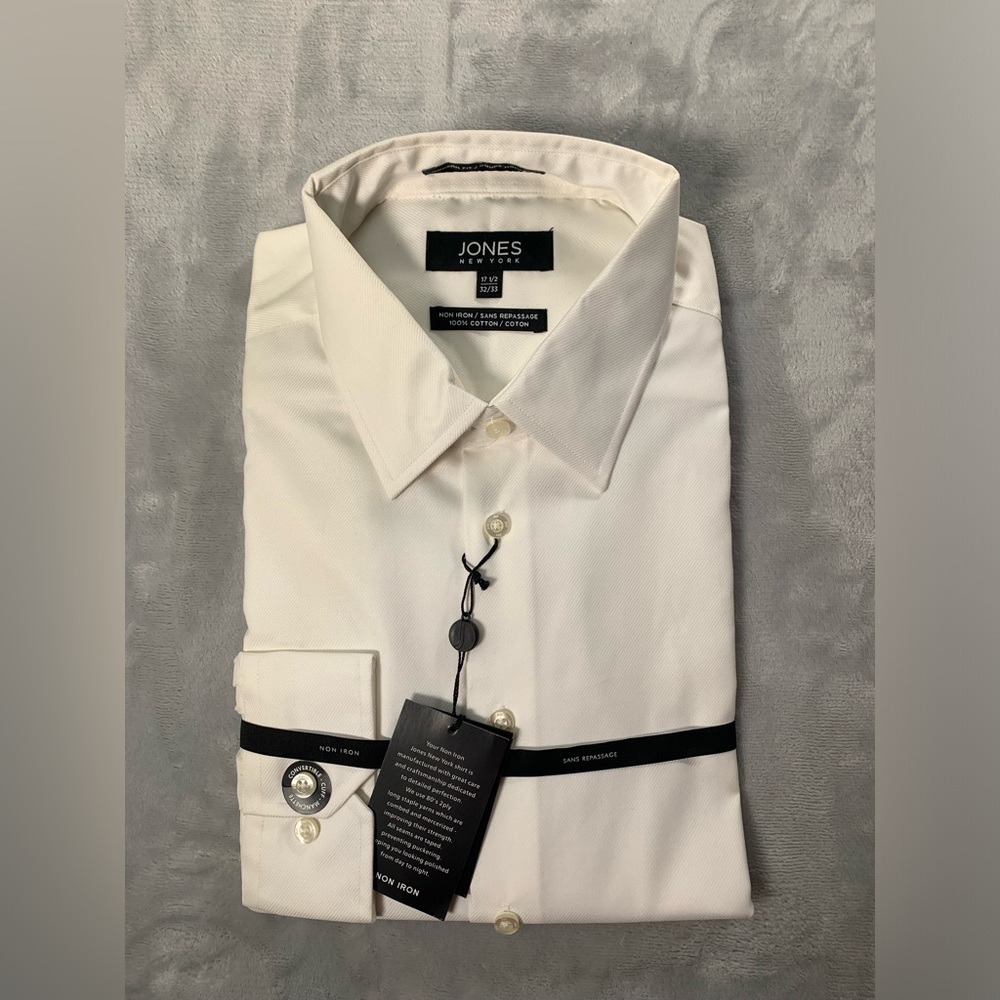 Jones New York Classic White Button-Up Shirt